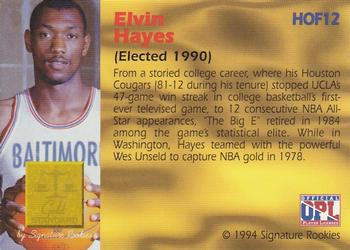 1994 Signature Rookies Gold Standard - Hall of Fame #HOF12 Elvin Hayes Back