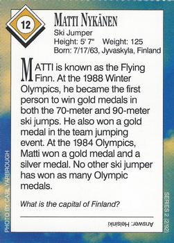 1992 Sports Illustrated for Kids #12 Matti Nykanen Back