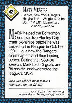 1992 Sports Illustrated for Kids #42 Mark Messier Back