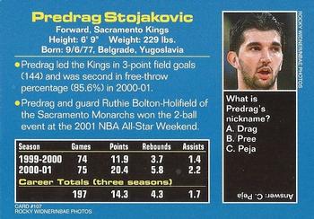 2001 Sports Illustrated for Kids #107 Predrag Stojakovic Back