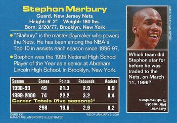 2001 Sports Illustrated for Kids #33 Stephon Marbury Back