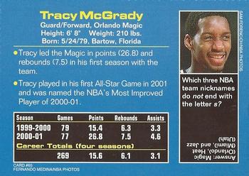 2001 Sports Illustrated for Kids #65 Tracy McGrady Back