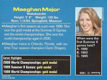 2001 Sports Illustrated for Kids #79 Maeghan Major Back