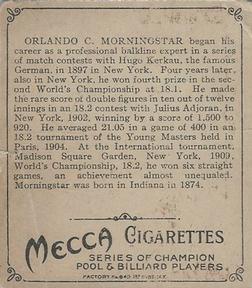 1910 Champions (T218) #NNO Ora Morningstar Back