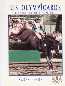 1992 Impel Olympicards: 1992 U.S. Olympic Hopefuls #41 Karen Lende Front