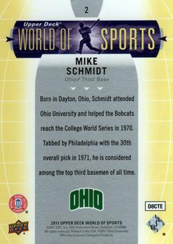 2011 Upper Deck World of Sports #2 Mike Schmidt Back
