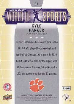 2011 Upper Deck World of Sports #31 Kyle Parker Back