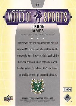 2011 Upper Deck World of Sports #33 LeBron James Back