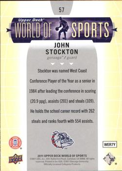 2011 Upper Deck World of Sports #57 John Stockton Back