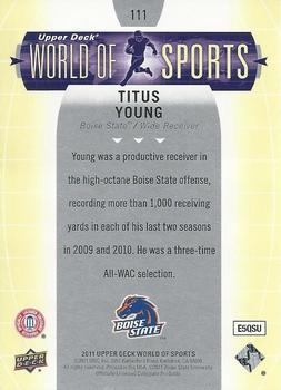 2011 Upper Deck World of Sports #111 Titus Young Back