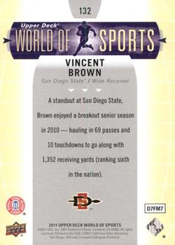 2011 Upper Deck World of Sports #132 Vincent Brown Back
