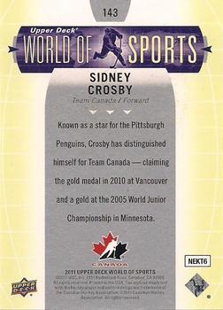 2011 Upper Deck World of Sports #143 Sidney Crosby Back