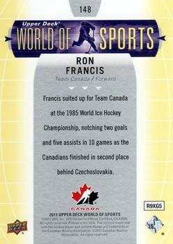 2011 Upper Deck World of Sports #148 Ron Francis Back