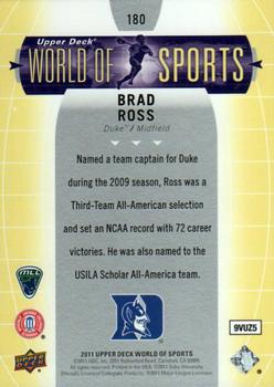 2011 Upper Deck World of Sports #180 Brad Ross Back