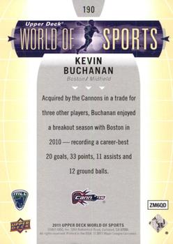 2011 Upper Deck World of Sports #190 Kevin Buchanan Back