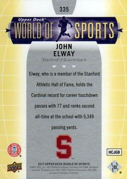 2011 Upper Deck World of Sports #335 John Elway Back