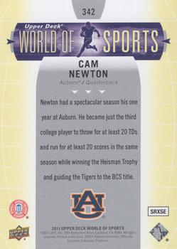 2011 Upper Deck World of Sports #342 Cam Newton Back