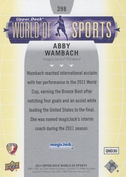 2011 Upper Deck World of Sports #398 Abby Wambach Back