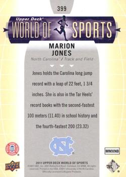 2011 Upper Deck World of Sports #399 Marion Jones Back