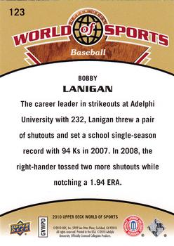 2010 Upper Deck World of Sports #123 Bobby Lanigan Back