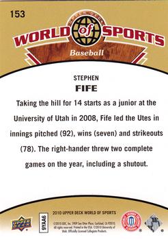 2010 Upper Deck World of Sports #153 Stephen Fife Back