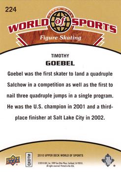 2010 Upper Deck World of Sports #224 Timothy Goebel Back