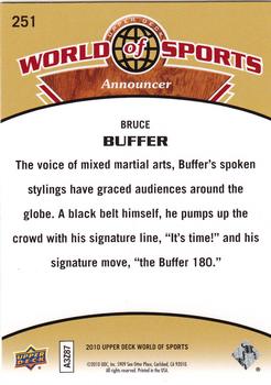 2010 Upper Deck World of Sports #251 Bruce Buffer Back