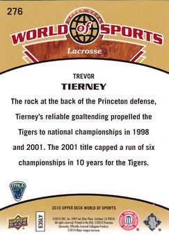 2010 Upper Deck World of Sports #276 Trevor Tierney Back