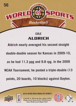 2010 Upper Deck World of Sports #56 Cole Aldrich Back