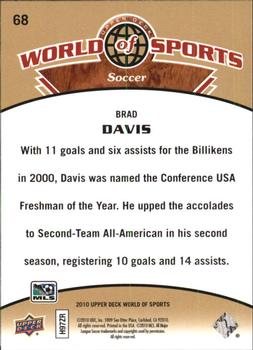 2010 Upper Deck World of Sports #68 Brad Davis Back