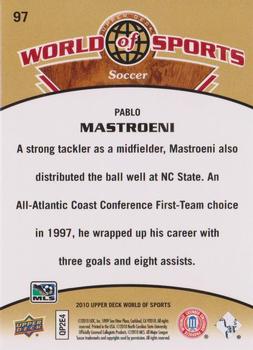 2010 Upper Deck World of Sports #97 Pablo Mastroeni Back