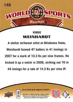 2010 Upper Deck World of Sports #149 Robbie Weinhardt Back