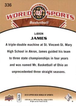 2010 Upper Deck World of Sports #336 LeBron James Back