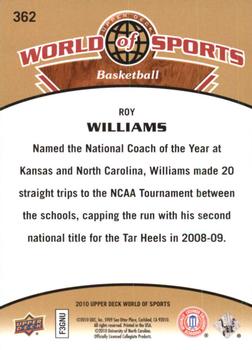 2010 Upper Deck World of Sports #362 Roy Williams Back