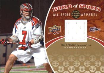 2010 Upper Deck World of Sports - All-Sport Apparel Memorabilia #ASA-53 Matt Poskay Front