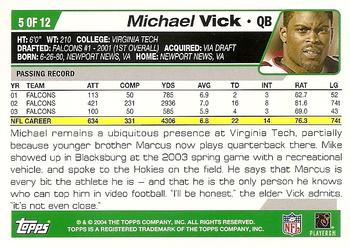 2004 National Trading Card Day #5 Michael Vick Back