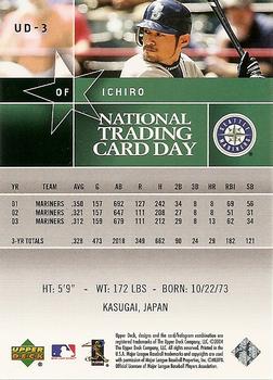 2004 National Trading Card Day #UD-3 Ichiro Back