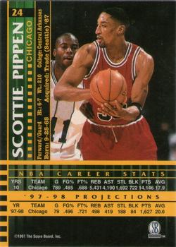 1997 Score Board Players Club #24 Scottie Pippen Back