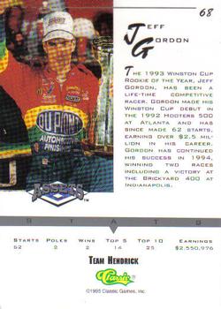 1994-95 Classic Assets #68 Jeff Gordon Back