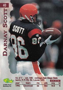 1996 Classic Assets #40 Darnay Scott Back