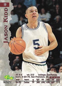1996 Classic Assets #19 Jason Kidd Back