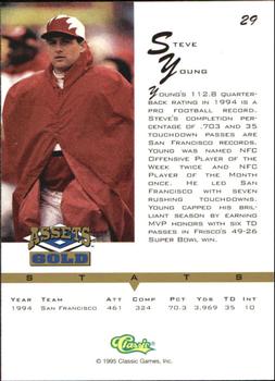 1995 Classic Assets Gold #29 Steve Young Back