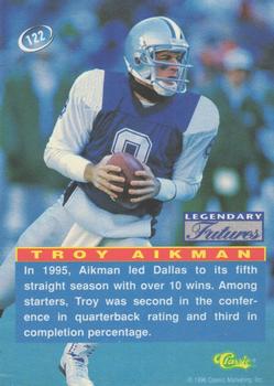 1996 Classic Visions #122 Troy Aikman Back
