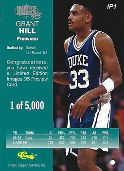1995 Classic Images Four Sport #IP1 Grant Hill Back