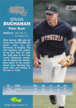 1995 Classic Images Four Sport #87 Brian Buchanan Back