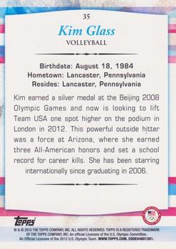 2012 Topps U.S. Olympic Team & Hopefuls #35 Kim Glass Back