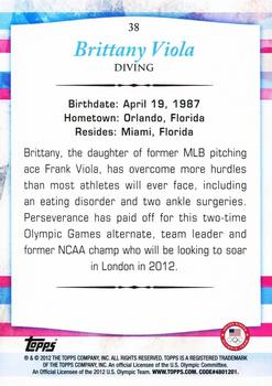 2012 Topps U.S. Olympic Team & Hopefuls #38 Brittany Viola Back