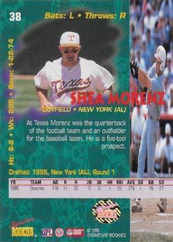 1995 Signature Rookies Tetrad - Autographs #38 Shea Morenz Back