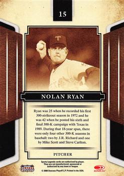 2008 Donruss Sports Legends #15 Nolan Ryan Back
