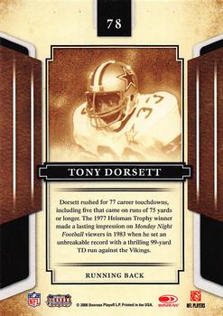 2008 Donruss Sports Legends #78 Tony Dorsett Back